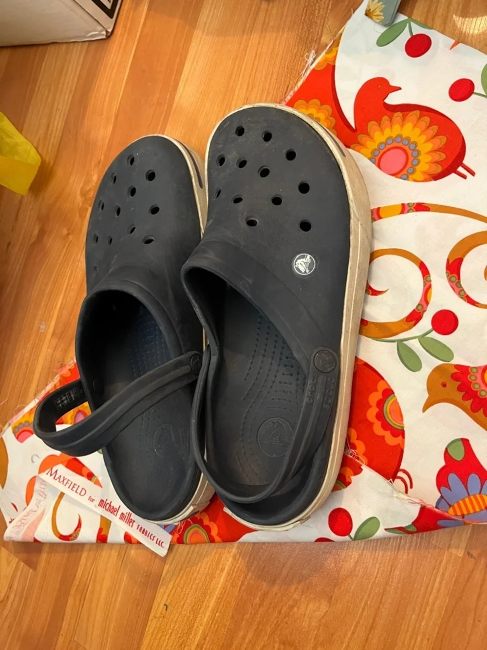 Crocs Navy White Slip-On Clog Shoes M 12 W 10